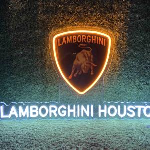 Custom LED Neon Sign  – Lamborghini Houston Logo Sign