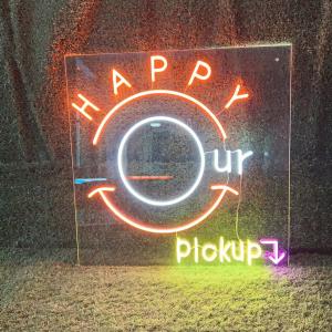Custom LED Neon Sign Project for “Happy Our” Pickup Area