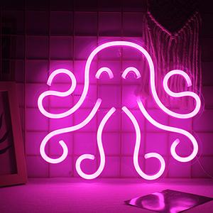 Octopus Neon Sign Wall Art 