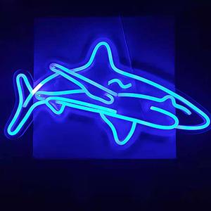 Shark Neon Sign Wall Art 