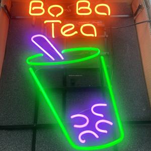 cocktail glass neon light