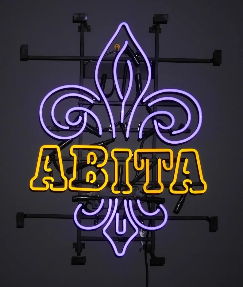 cocktail glass neon light